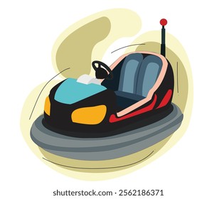 Bumper car. bumper cars, perfect for funfair and amusement park themes