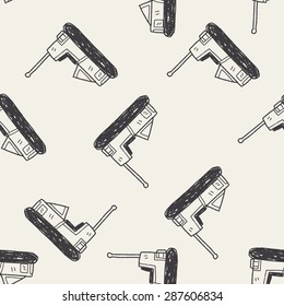 bumper car doodle seamless pattern background