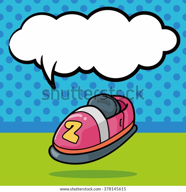 Vector De Stock Libre De Regalias Sobre Bumper Car Doodle Speech Bubble