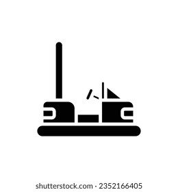 Ilustración de vectores de iconos llenos de coches parachoques