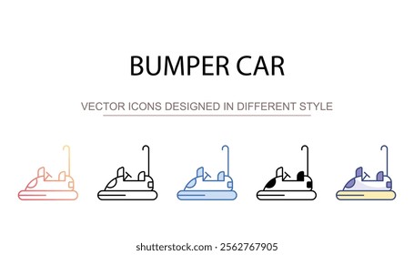 Bumper Car icon design with white background stock illustration