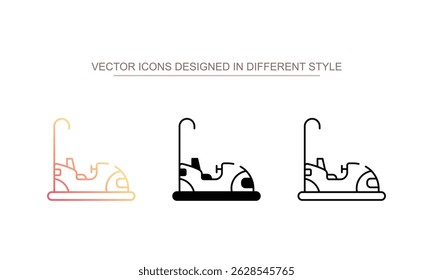 Bumper Car icon design with white background stock illustration