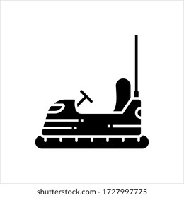 Bumper-Auto-Symbol, Dodgem Auto-Symbol Vector Art Illustration