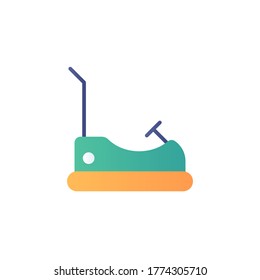 bumper car icon flat design vector illustration full color. isolated on white background