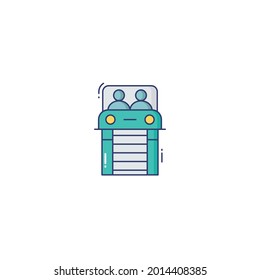 bumper car Icon Isolated On White Background