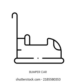 bumper car icon. Linear style sign isolated on white background. Vector illustration