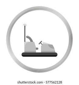 Bumper car icon in monochrome style isolated on white background. Play garden symbol stock vector illustration.