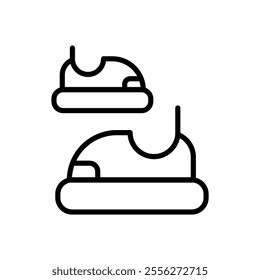 Bumper car icon in thin line style vector illustration graphic design