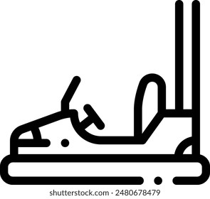 bumper car icon. Thin Linear Style Design Isolated On White Background