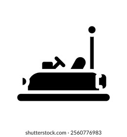 Bumper car icon vector illustration. Concept of entertainment, fun, and leisure.