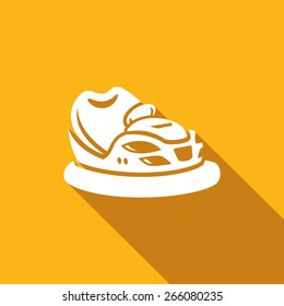 Bumper car icon, vector illustration