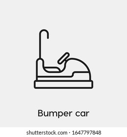 bumper car icon vector. Linear style sign for mobile concept and web design. bumper car symbol illustration. Pixel vector graphics - Vector.