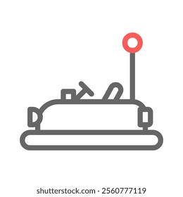 Bumper car line icon. Concept of fun, entertainment, and amusement park.