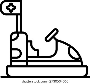 Diseño de icono de Vector de línea de coche de parachoques