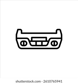bumper car outline icon. bumper black line illustration.