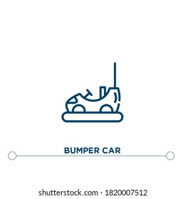 bumper car outline vector icon. simple element illustration. bumper car outline icon from editable entertainment concept. can be used for web and mobile
