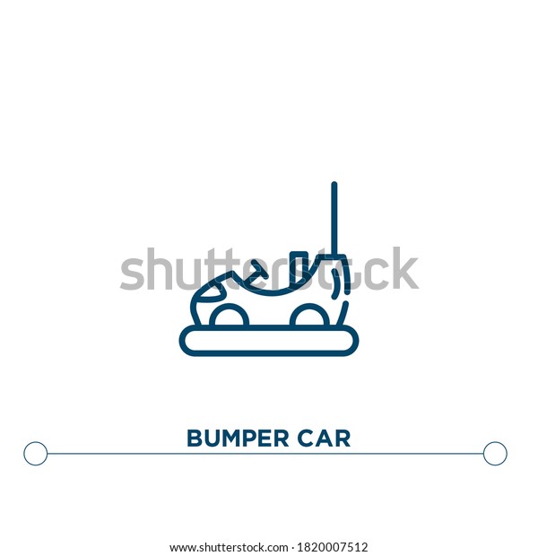 bumper car outline vector icon. simple\
element illustration. bumper car outline icon from editable\
entertainment concept. can be used for web and\
mobile\
