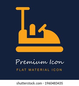 Bumper Car premium material ui ux isolated vector icon in navy blue and orange colors svg
