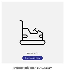 Bumper car sign icon in trendy flat style isolated on grey background, modern symbol vector illustration for web