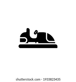 bumper car solid Icon.carnival and tool vector illustration on white background