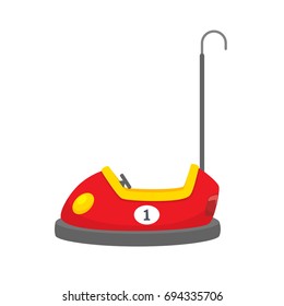 Bumper car vector isolated illustration