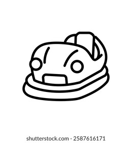 bumper cars icon vector, line style icon