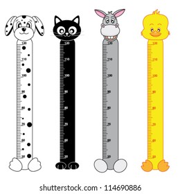 Bumper children meter wall. Animals Stickers