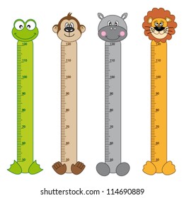 Bumper children meter wall. Animals Stickers