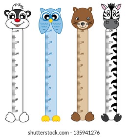 Bumper children meter wall. Animals Stickers