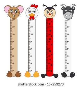 Bumper children meter wall. Animals Stickers