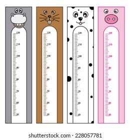 Bumper children meter wall. Animals Stickers