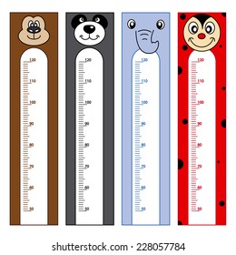 Bumper children meter wall. Animals Stickers
