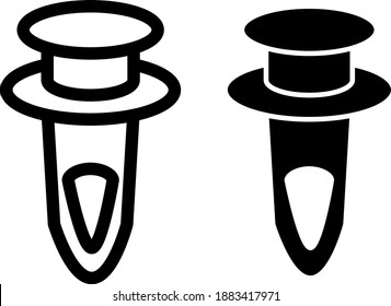 Bumper Clips icon, fastener clips icon, vector illustration	