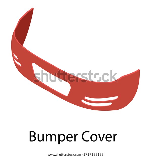 Bumper cover icon. Isometric\
of bumper cover vector icon for web design isolated on white\
background