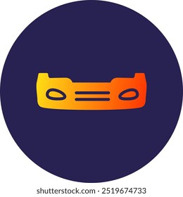 Bumper Glyph Circle Gradient Icon