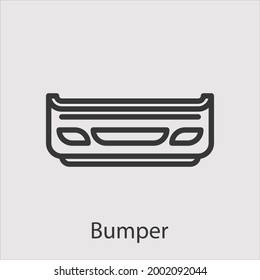 bumper icon vector icon.Editable stroke.linear style sign for use web design and mobile apps,logo.Symbol illustration.Pixel vector graphics - Vector