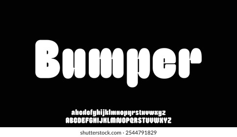 Bumper, minimal font creative modern alphabet. Typography modern Serif fonts regular decorative vintage concept. minimalist style fonts set. vector illustration
