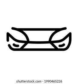 bumper plastic car part line icon vector. bumper plastic car part sign. isolated contour symbol black illustration