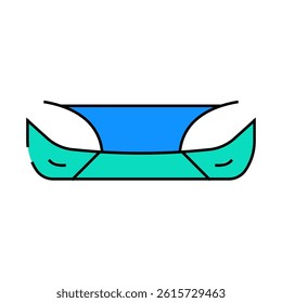 bumper plastic car part line icon vector. bumper plastic car part sign. isolated symbol illustration