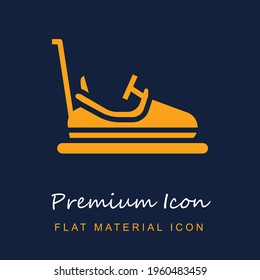 Bumper premium material ui ux isolated vector icon in navy blue and orange colors svg