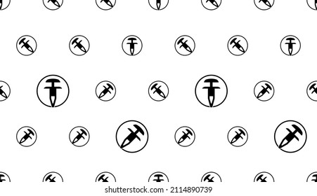Bumper Retainer Clip Icon Seamless Pattern, Auto Fastener, Fender, Wheel Liner, Retainer Clip Icon Vector Art Illustration