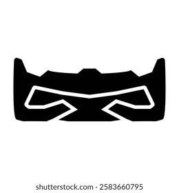 Bumper Vector Glyph Icon Vector Design Design