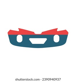 Bumper Vector Glyph Two Color Icon For Personal And Commercial Use.
