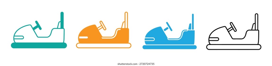 Ilustración vectorial de parachoques sobre un fondo transparente. Símbolos de calidad de Premium. Iconos de vectores de glifos para concepto y Diseño gráfico. Iconos coloridos del coche del parachoques en diversos estilos y colores.  
