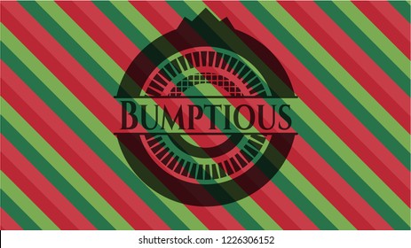 Bumptious christmas colors emblem.