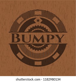 Bumpy retro style wood emblem