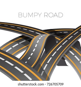 Bumpy road icon 