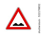 Bumpy Road Sign - European red triangle sign