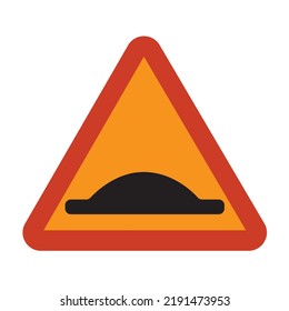 Bumpy Road Sign Icon. Flat Illustration Of Bumpy Road Sign Vector Icon 