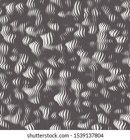 Bumpy surface like hills or electron microscopic image of atoms or moon surface or monochrome smooth mounds.  Coded seamless repeat vector pattern swatch.  Generative Art.